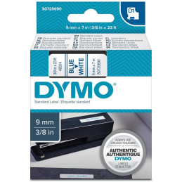 Dymo ruban 9mm - Bleu/blanc