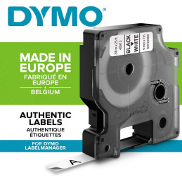Dymo ruban 9mm - Noir/blanc