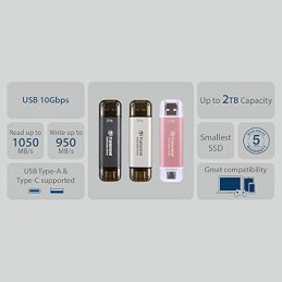 Disque dur externe SSD Transcend 512 GIGA