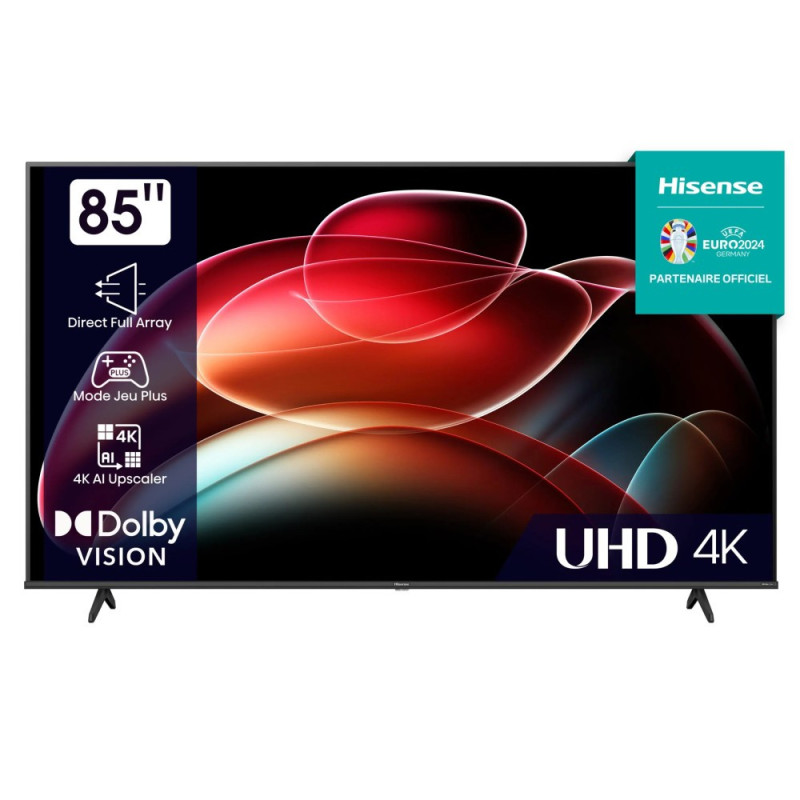 Téléviseur Hisense 85 Pouces LED VIDAA 4K UHD Smart tv
