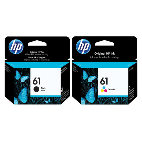Cartouche D'encre Pack HP 61 Noir Et Couleur (CH561WA/CH562WA)
