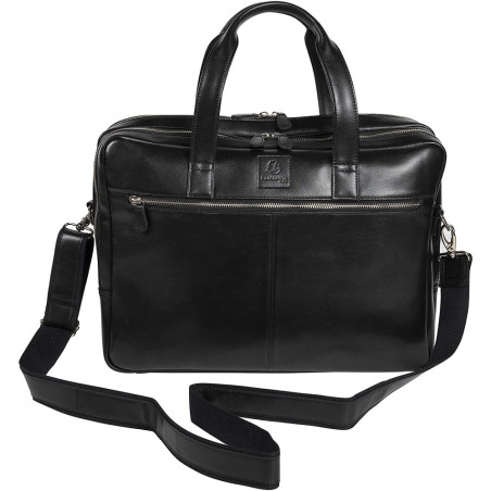 Sacoche ordinateur double exactive cuir