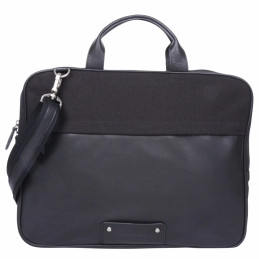 Sac informatique bi-matière noir