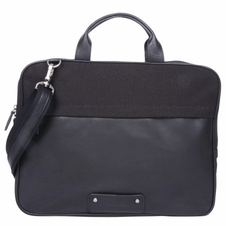 Sac informatique bi-matière noir