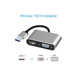 Convertisseur USB 3.0 to HDMI VGA – Noir
