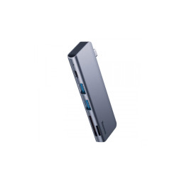 5en1 USB 3.0 x 2 + SD + TF + HUB USB-C / type C PD Smart