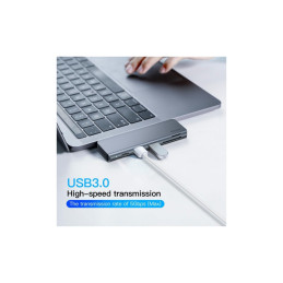 5en1 USB 3.0 x 2 + SD + TF + HUB USB-C / type C PD Smart
