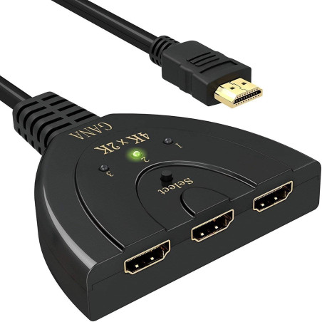 Standard Switch HDMI 3 Ports Commutateur HDMI Sélecteur Splitter
