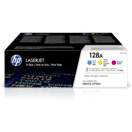 Cartouche de Toner HP 128A (CF371AM) jaune, cyan, magenta