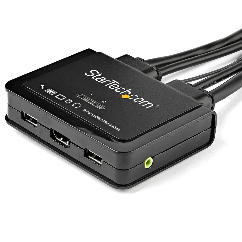Commutateur KVM StarTech.com KVM Switch 2 ports HDMI 4K 60Hz avec Hub 2 ports USB 2.0