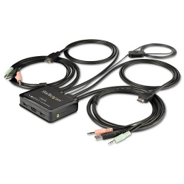 Commutateur KVM StarTech.com KVM Switch 2 ports HDMI 4K 60Hz avec Hub 2 ports USB 2.0