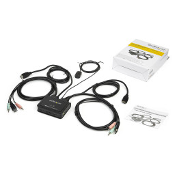 Commutateur KVM StarTech.com KVM Switch 2 ports HDMI 4K 60Hz avec Hub 2 ports USB 2.0