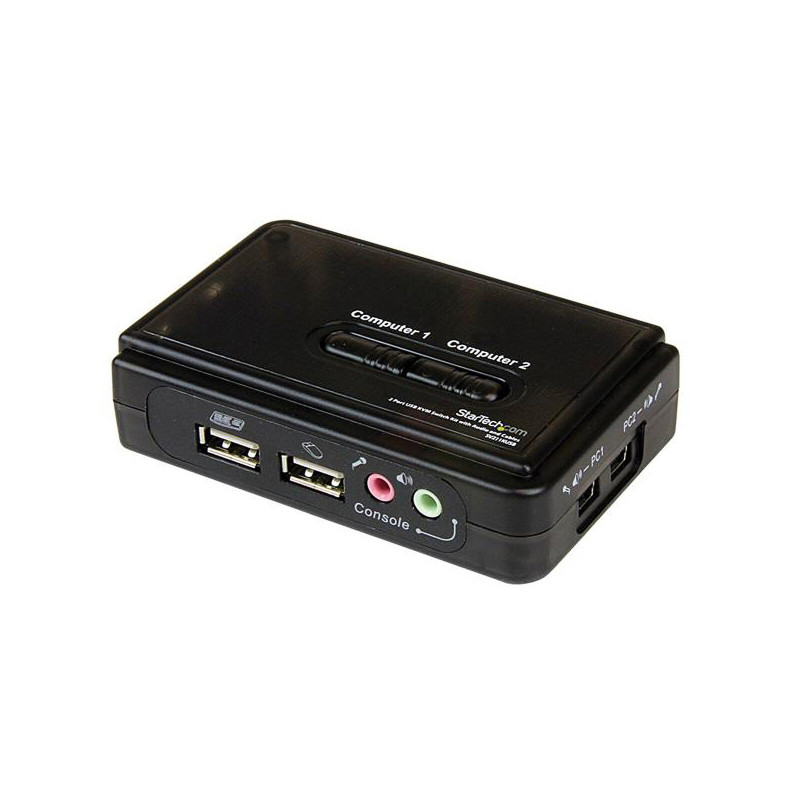 Commutateur KVM StarTech.com KVM switch écran clavier souris, 2 ports VGA, USB et Audio Commutateur KVM StarTech.com KVM switch écran clavier souris, 2 ports VGA, USB et Audio