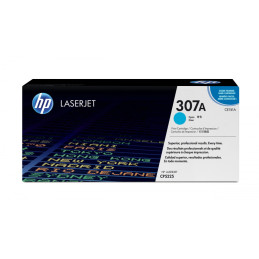 Cartouche de toner HP 307A (CE741A) Cyan - bleu