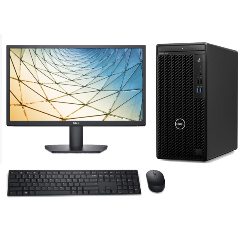 DELL Optiplex 3000 Core I7 / 8GB / 512 SSD / DVD / DOS / Ecran 22 Pouces FHD 12ème Gen - Ordinateur de bureau