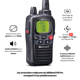 Pack 2 G9 PRO Duo + 2 Oreillettes offertes - Talkie Walkie