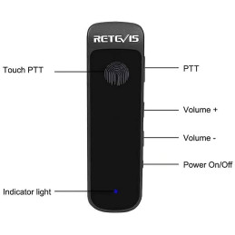 Retevis RB637 2.0 + Oreillette Bluetooth Offerte - Talkie Walkie