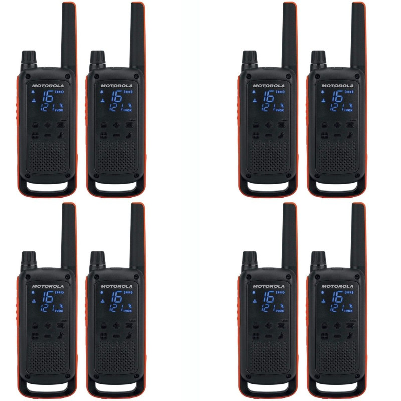 Pack de 8 Motorola TLKR T82 - Talkie Walkie