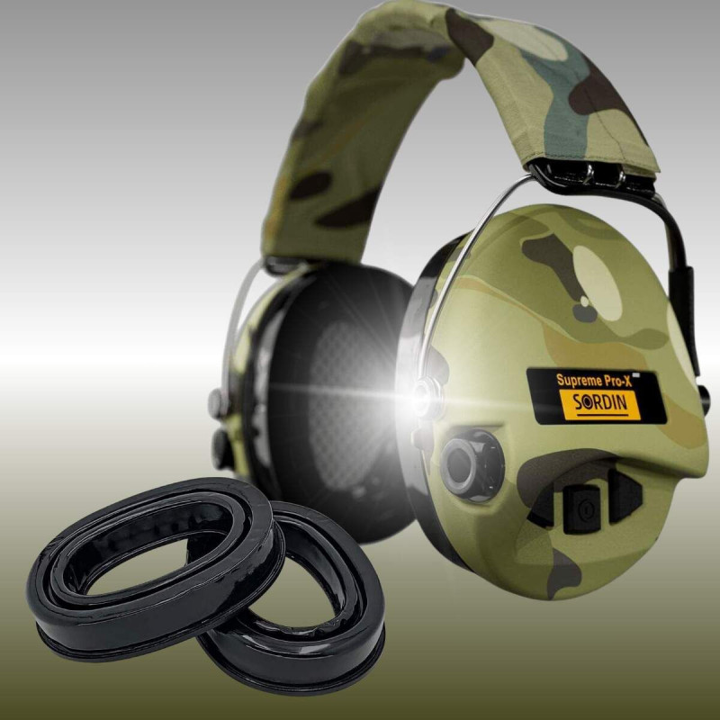 Sordin SUPREME PRO X LED Camo (GEL) Serre-tête Camo - Casque