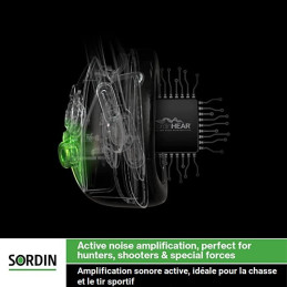 Sordin SUPREME PRO X LED Camo (GEL) Serre-tête Camo - Casque