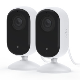 Caméra de sécurité Arlo Essential 2K Indoor - Blanc (x 2) -