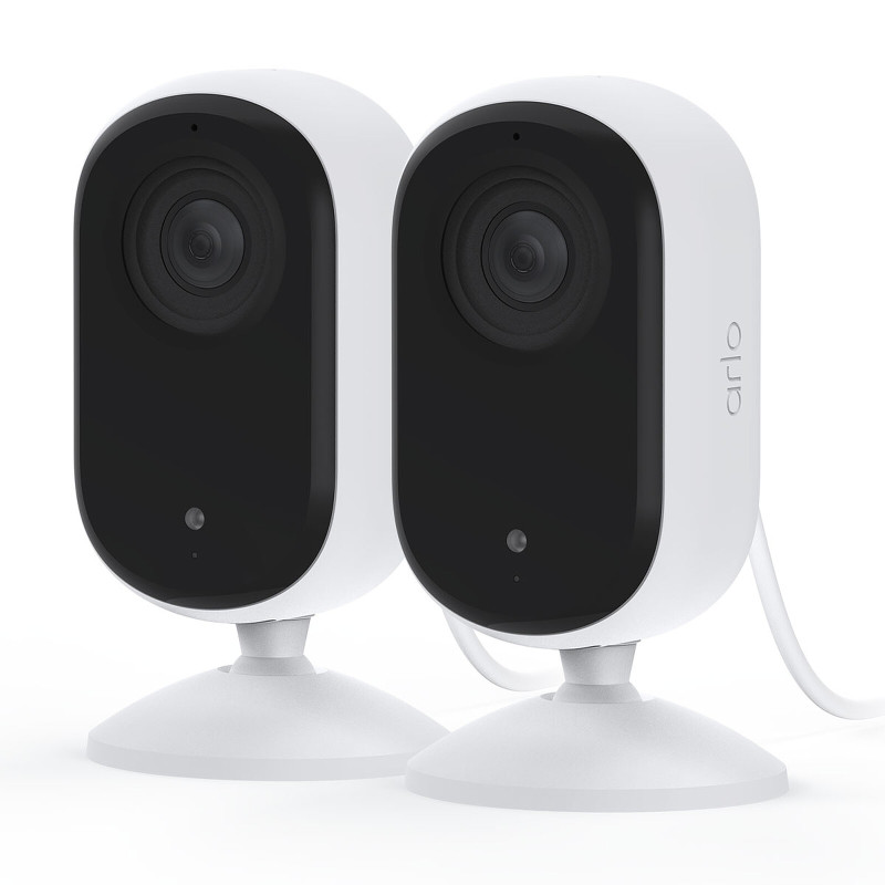 Caméra de sécurité Arlo Essential 2K Indoor - Blanc (x 2) -