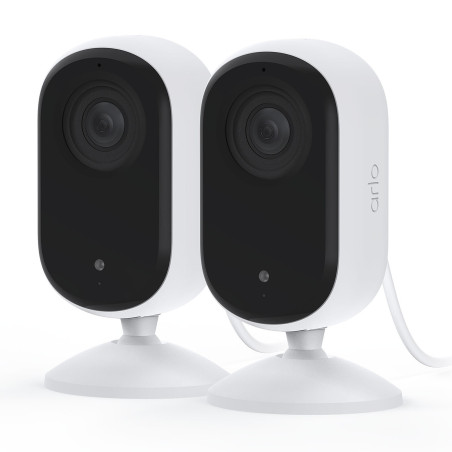 Caméra de sécurité Arlo Essential 2K Indoor - Blanc (x 2) -