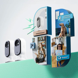 Caméra de sécurité Arlo Essential 2K Indoor - Blanc (x 2) -