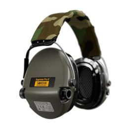 Sordin SUPREME PRO X LED Vert (GEL) - Serre-tête Camo - Casque