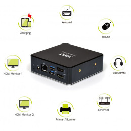 PORT Connect Station accueil 2x 2K USB-C/USB-A - 901908-W-EU
