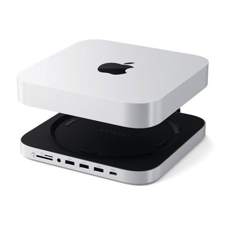 SATECHI Stand & Hub Mac Mini / Mac Studio Argent - SA-ST-GMMSHS