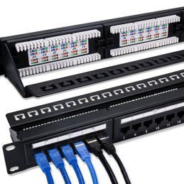 Panneau de Brassage 24 Ports RJ45 CAT 6 Equipe - ENS-PA24P6E Panneau de Brassage 24 Ports RJ45 CAT 6 Equipe - ENS-PA24P6E