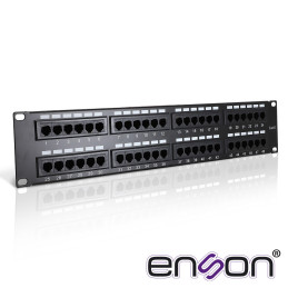 Panneau de Brassage 24 Ports Rj45 CAT 5 Equipe - ENS-PA24P5E