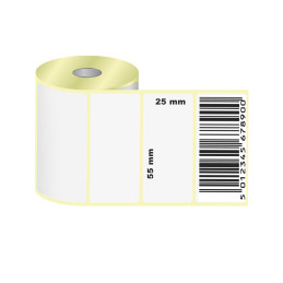 Rouleau d'étiquette transfert thermique autocollante 55mm X 25mm