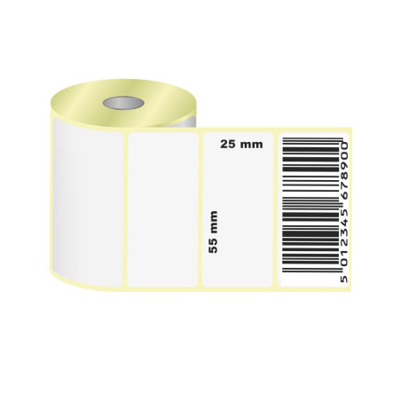 Rouleau d'étiquette transfert thermique autocollante 55mm X 25mm
