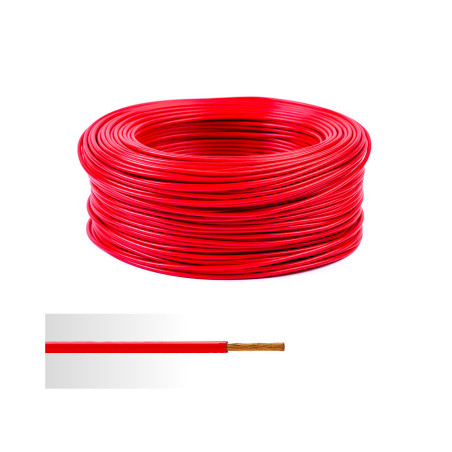 Fil électrique rigide H07VR 16mm² ROUGE Couronne / Rouleau de