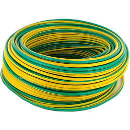 Fil électrique rigide H07VR 16mm² vert/jaune - Couronne /
