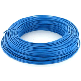 Fil électrique rigide H07VR 6² mm bleu - Couronne / Rouleau de