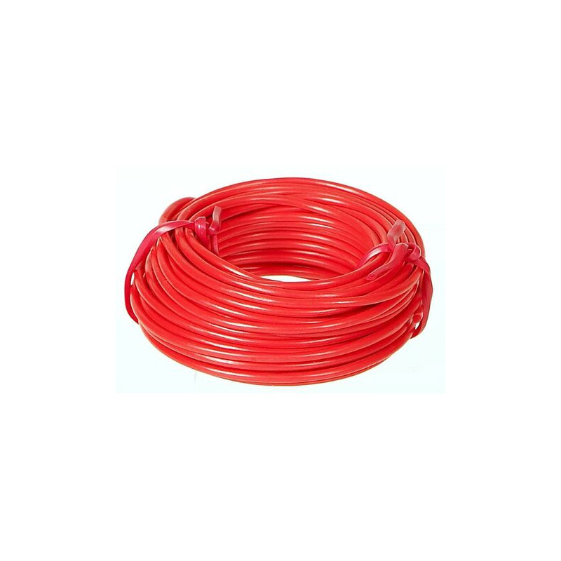 Fil électrique rigide H07VR 6²mm rouge - Couronne / Rouleau de