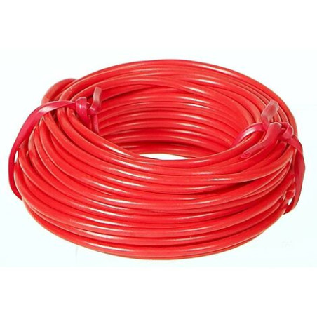 Fil électrique rigide H07VR 6²mm rouge - Couronne / Rouleau de