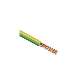 Fil électrique rigide H07VR 6²mm vert / jaune - Couronne /