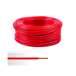 Fil électrique rigide H07VR 10mm² rouge - Couronne / Rouleau de