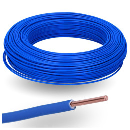 Fil électrique rigide H07VU 1.5²mm bleu - Couronne / Rouleau de