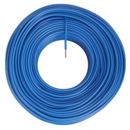 Fil électrique rigide H07VU 2.5² bleu - Couronne / Rouleau de