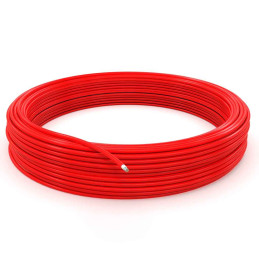 Fil électrique rigide H07VU 2.5² rouge - Couronne / Rouleau de