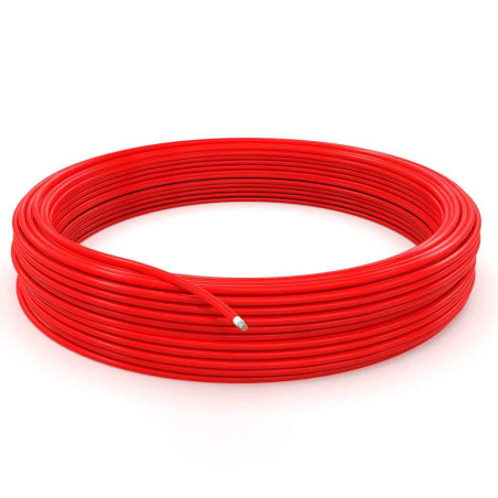 Fil électrique rigide H07VU 2.5² rouge - Couronne / Rouleau de