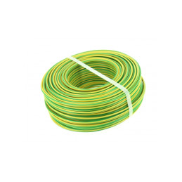 Fil électrique rigide H07VU 2.5² vert / jaune - Couronne /