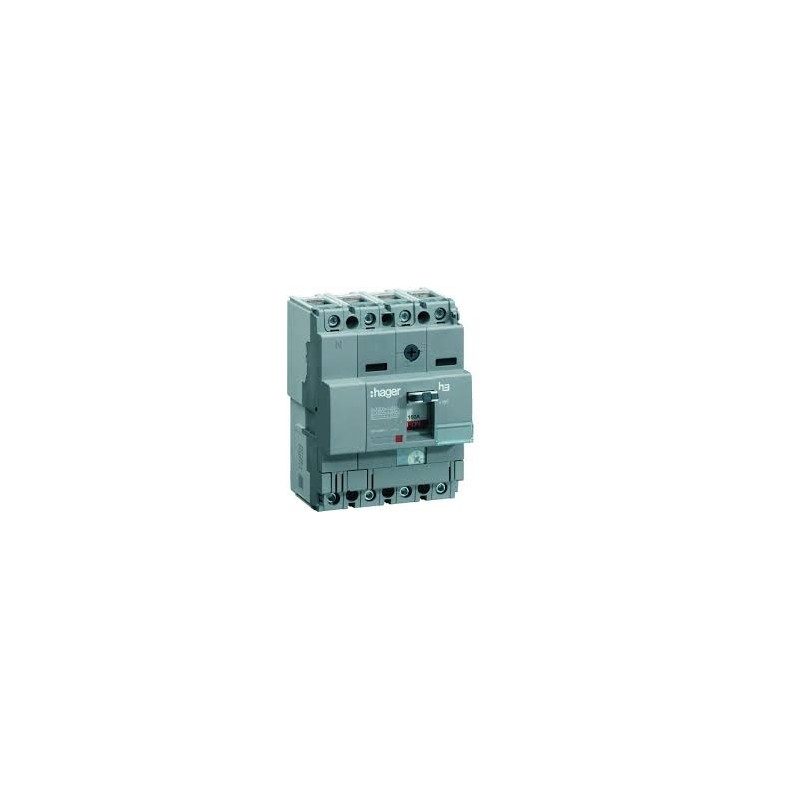 Disjoncteur boîtier moulé x160 4P 25kA 100A - HHA101H - Hager