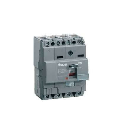 Disjoncteur boîtier moulé x160 4P 25kA 125A - HHA126H - Hager