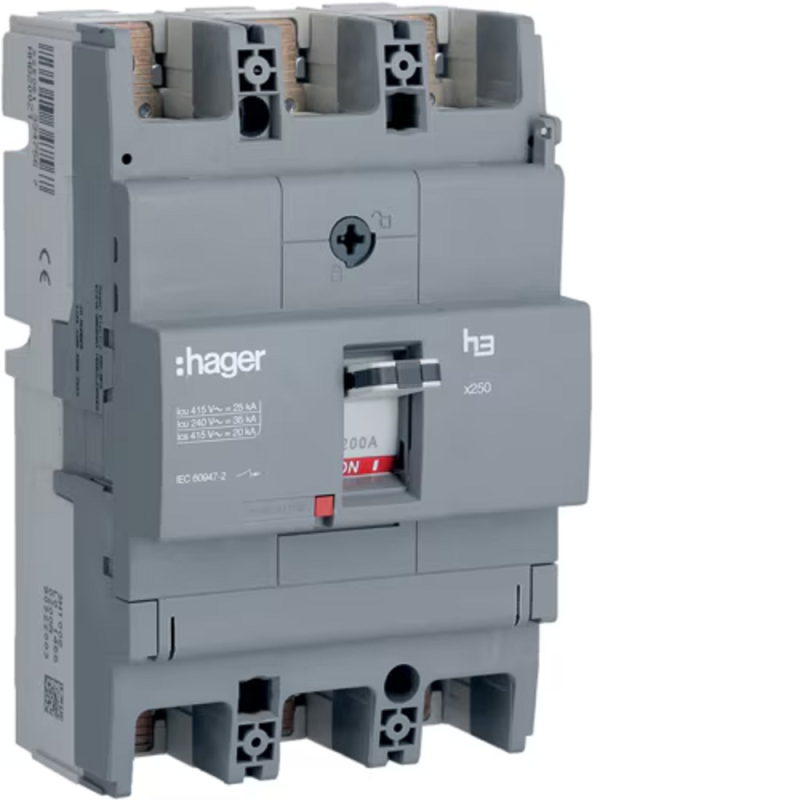 Disjoncteur moteur 40kA 4P 200A X250 HHB201Z - Hager